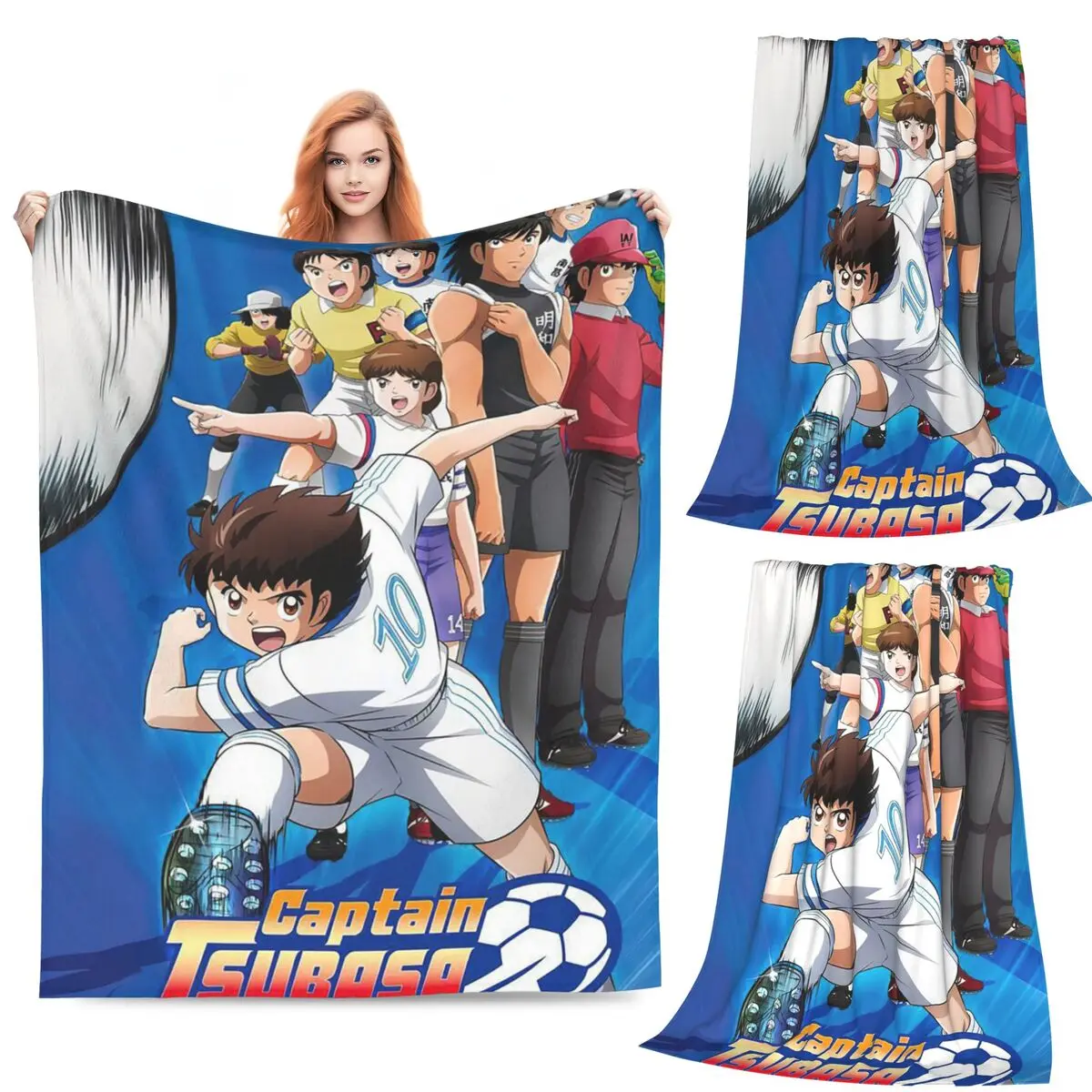 

Одеяла с героями мультфильмов «Капитан Цубаса», флисовое одеяло для дивана, супер мягкое одеяло для дивана, постельные принадлежности, дорожные пледы, покрывало, одеяло