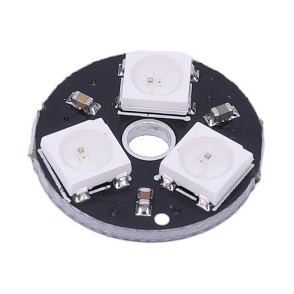 

WS2812B Color Lamp Development Board Round RGB LED Pixel Panel Screen 3 Bit 5V Electronic Components