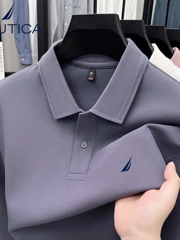 

Мужская повседневная футболка Nautica из чистого хлопка с шелковистым блеском и принтом «Сосновый цветок», дышащая, антибактериальная