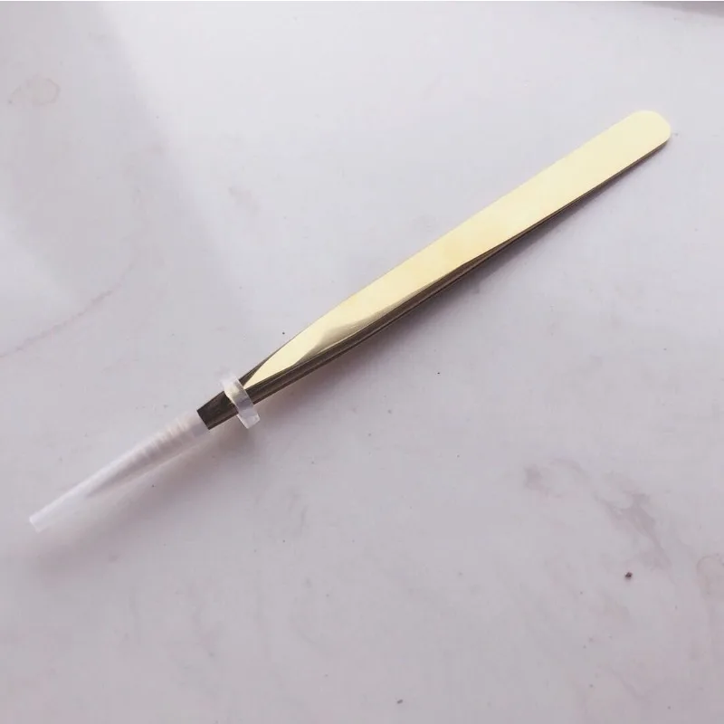 Watch repair tool, high hardness, straight gold-plated tweezers, stainless steel tweezers, fine precision, pointed, tweezers