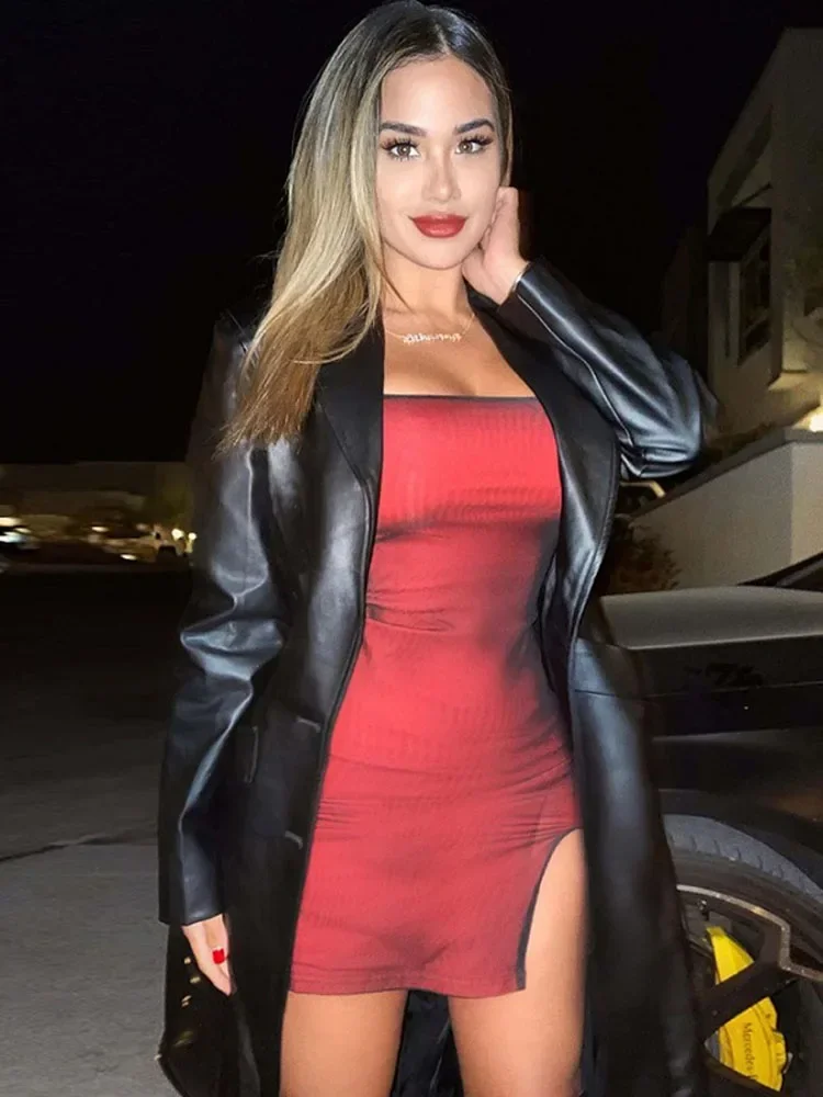 모로더 메쉬 이중 레이어 섹시 슬림 드레스 여성 민소매 파티 바디콘 2025 밴디지 탄성 스플릿 트렌드 클럽웨어 슬림 의상