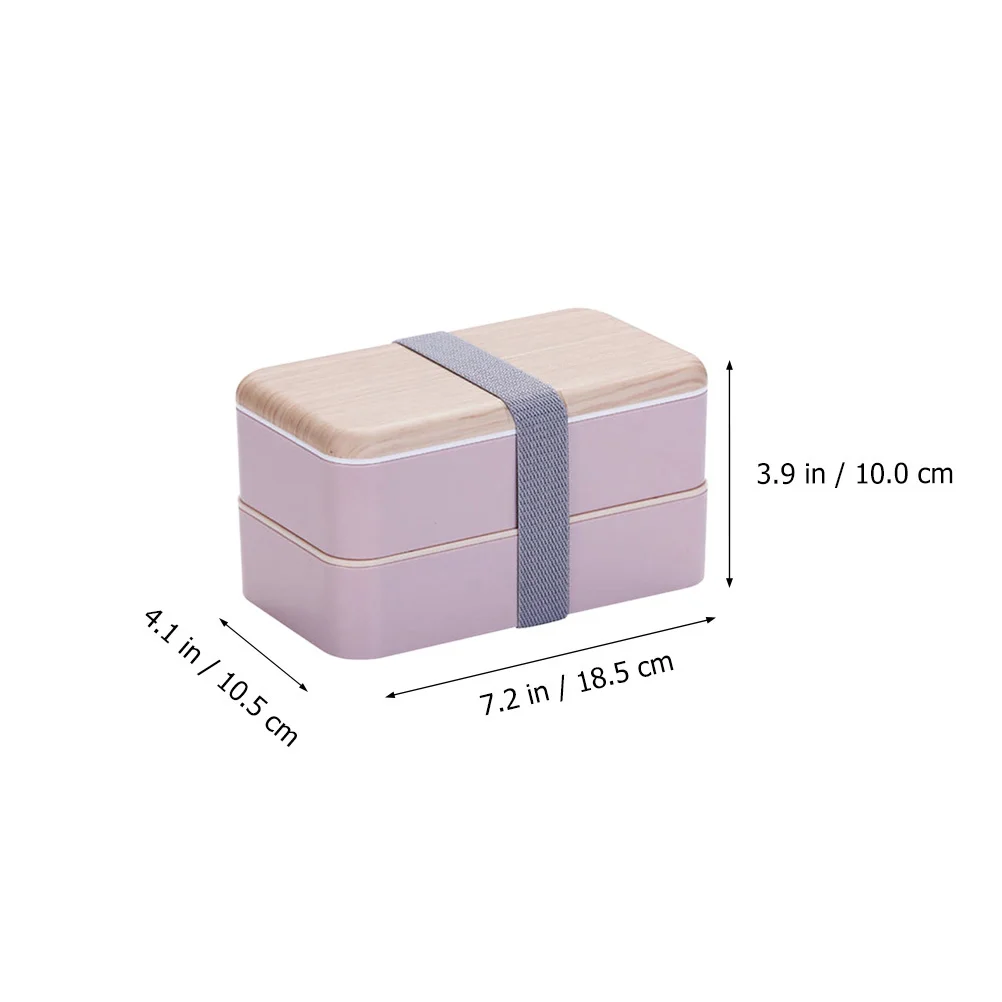 طبقة مزدوجة قسط 1.2L الشمال نمط صندوق غداء بلاستيكي المحمولة مكتب المدرسة الغذاء الحاويات القابلة لإعادة التدوير #6