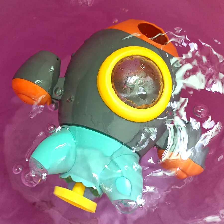 Soffione doccia portatile con spruzzi d'acqua, versione Q, doccia con razzo rotante, doccia, giocattoli lenitivi