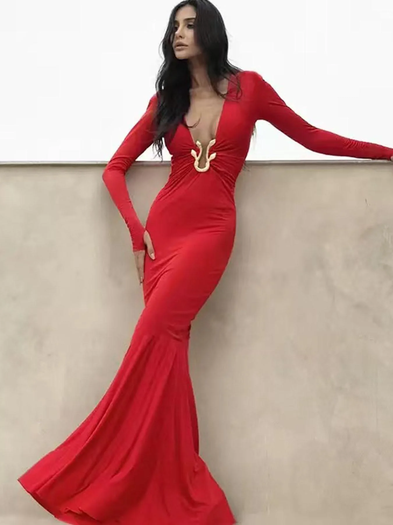 Vestido feminino elegante, design elegante, perfeito para várias ocasiões, tecido de alta qualidade, peça de moda moderna