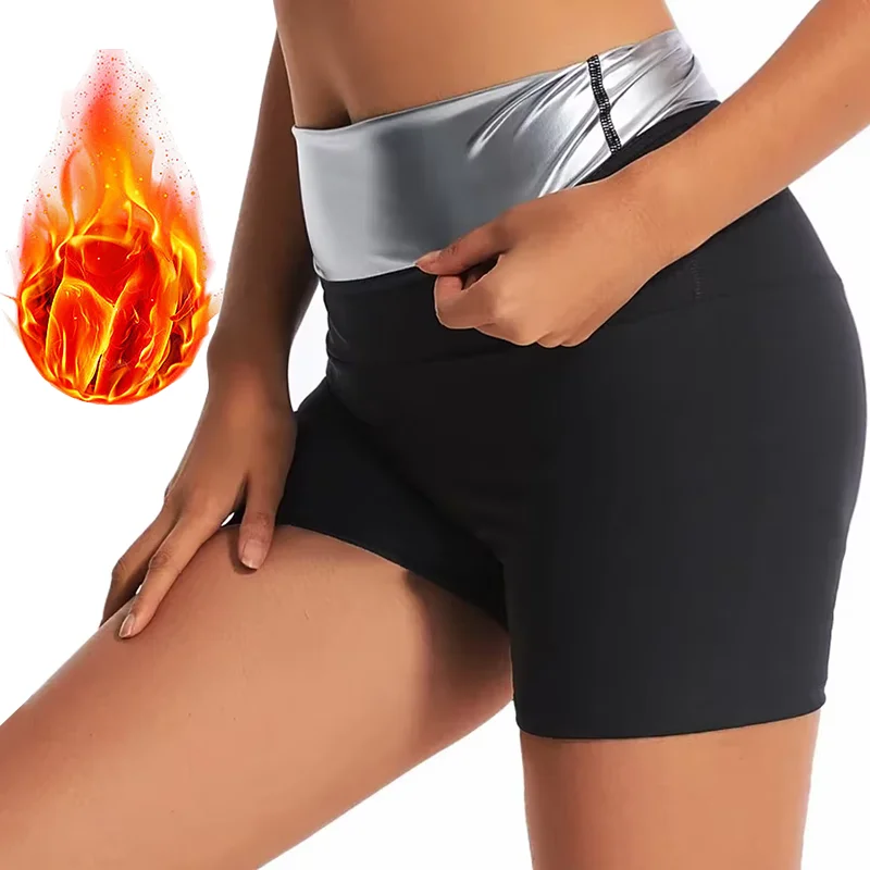 Women Sauna Sweat Pants Thermo Fat Control Legging Shapers Fitness Control Panties Workout Sauna Suits Waist Slimming Shorts