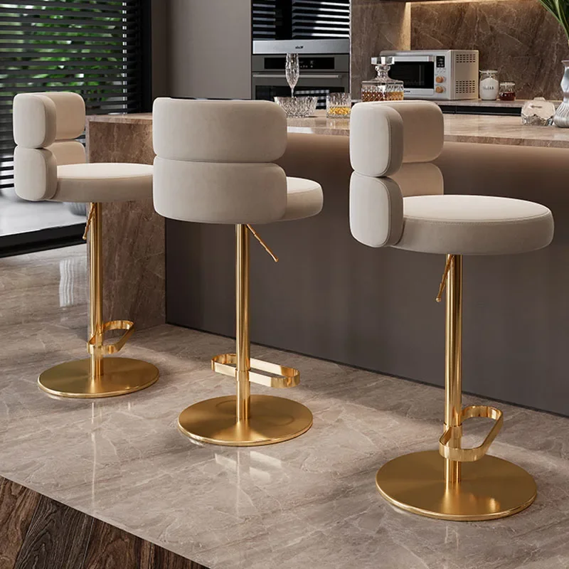 Sustainable Luxury Bar Stools Restaurant External Counter Commercial Bar Stools Station Ergonomic  Coffee Furniture