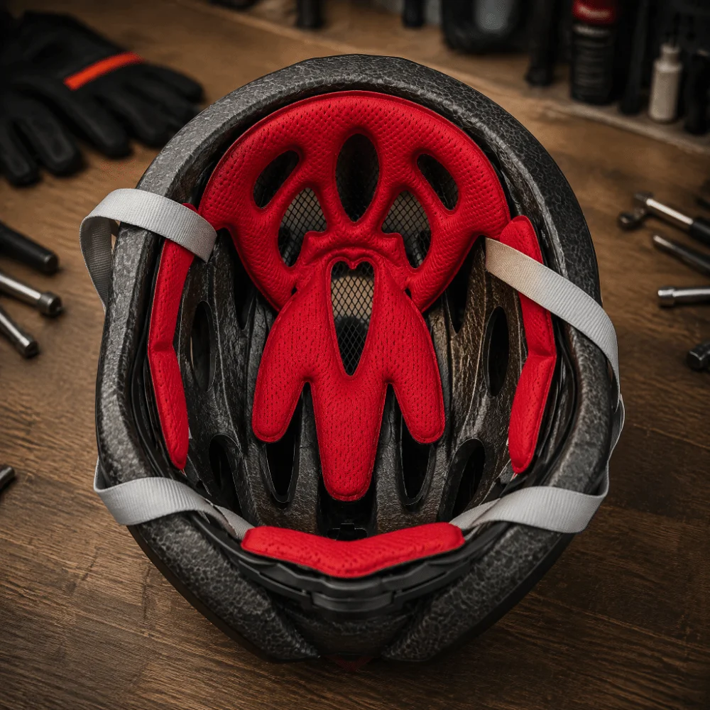 2 Sets Durable Breathable Helmet Liner Sponge Comfort Helmet Lining Soft Hook and Loop Helmet Inner Pad Helmet Maintenance