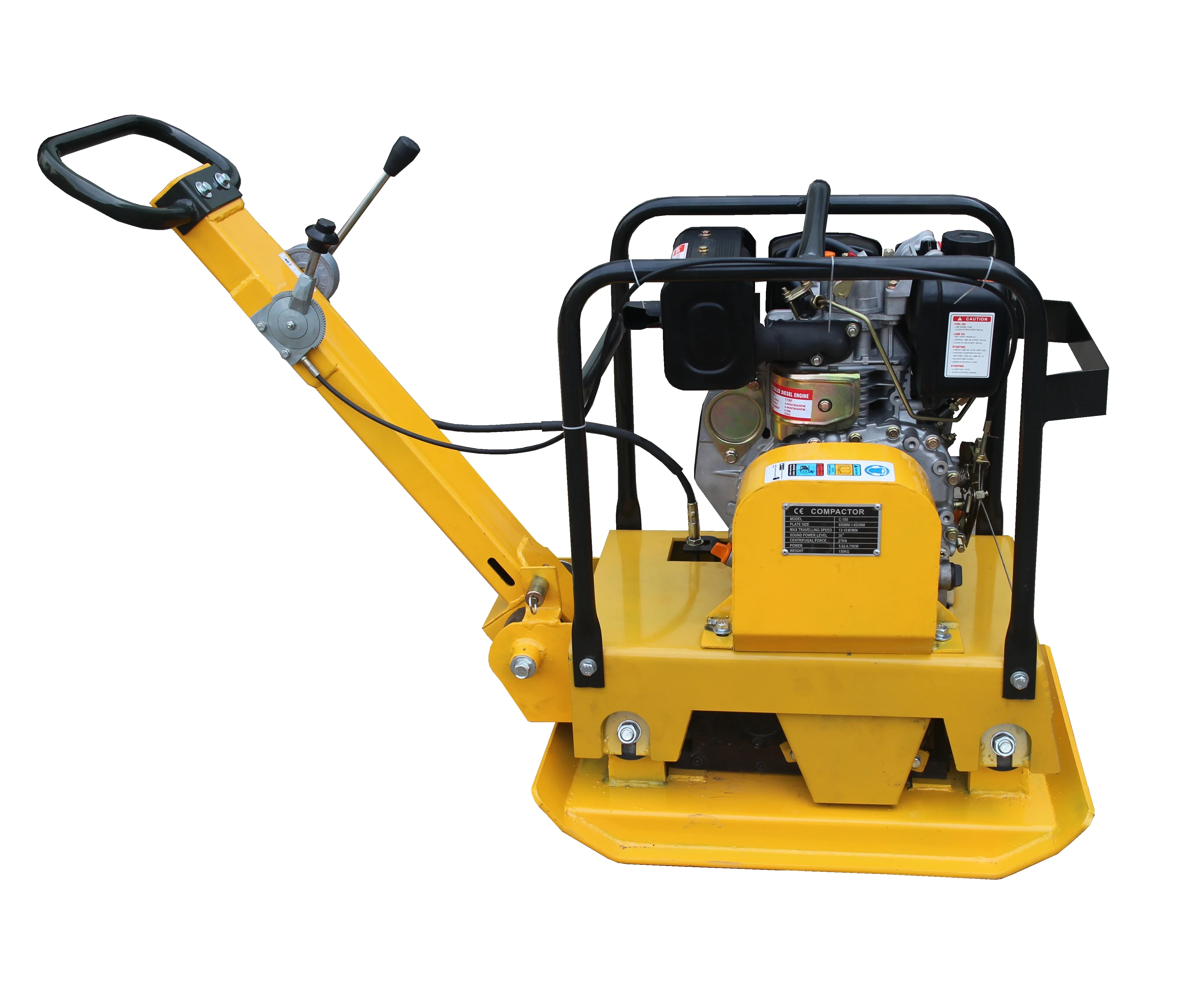 C-180 140KG Vibrating Plate Compactor with Diesel Gasoline Engine South Korea Philippines Provided Pakistan United States UAE