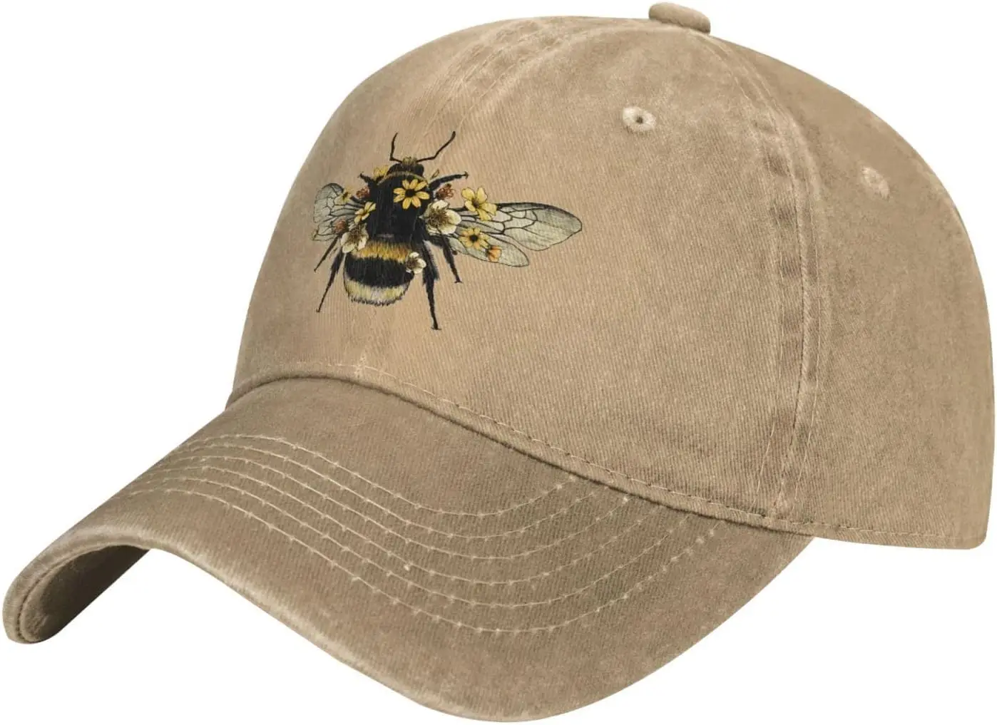 Bee Womens Denim Baseball Cap Mom Trucker Hat Cap for Women Unisex