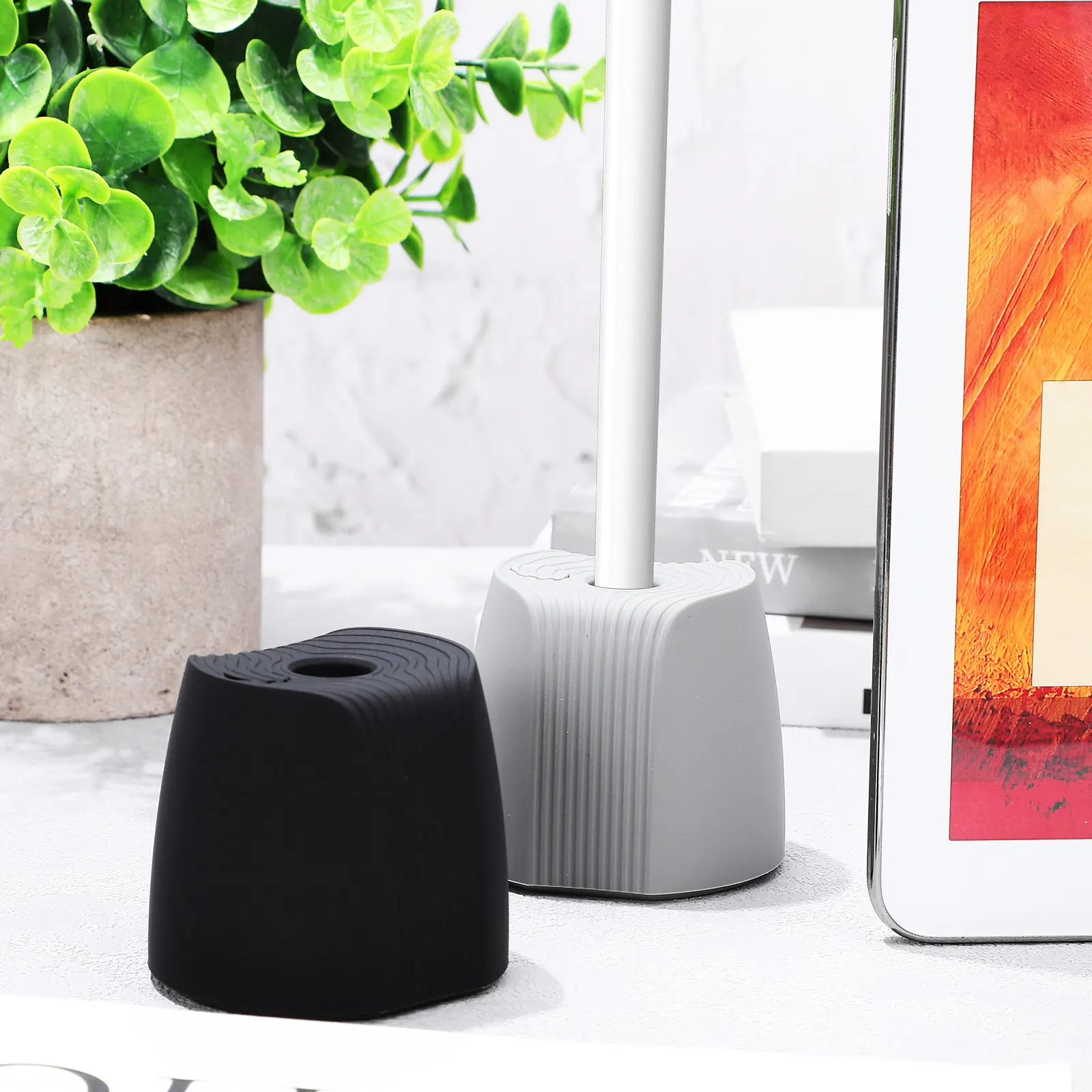 

Электронная подставка для карандашей, 2 шт., силиконовый держатель, устойчивое нескользящее основание, совместимое с карандашами 1-го поколения, вертикальное и горизонтальное размещение.