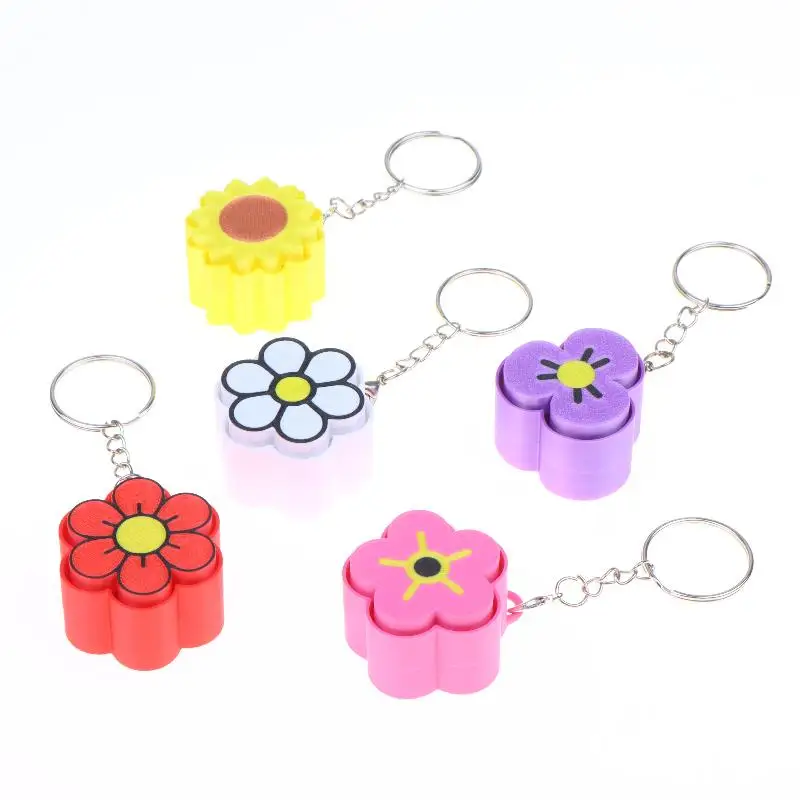 1 Pack Eco-Friendly 3D Printed Flower Fidget Keychain Cute Flower Stress Relief Sensory Toy PLA Material