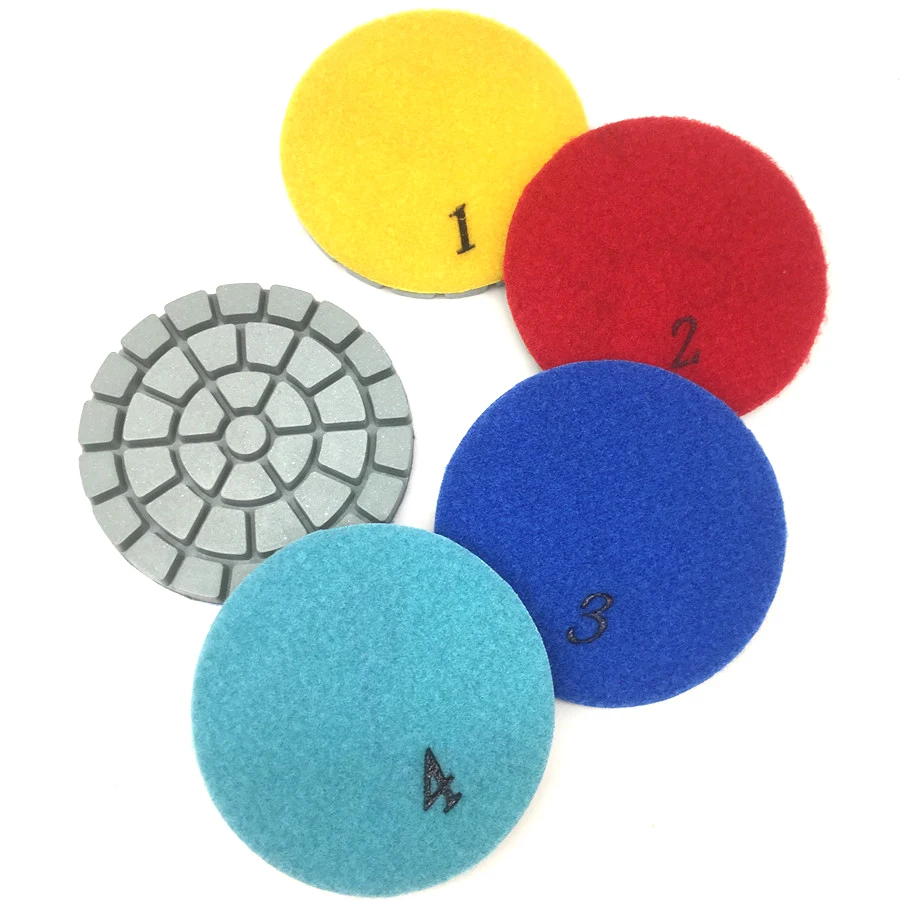 

4 Inch 4Step 100mm Cement Floor Grinding Refurbishing Plate Resin Rough To Polishing