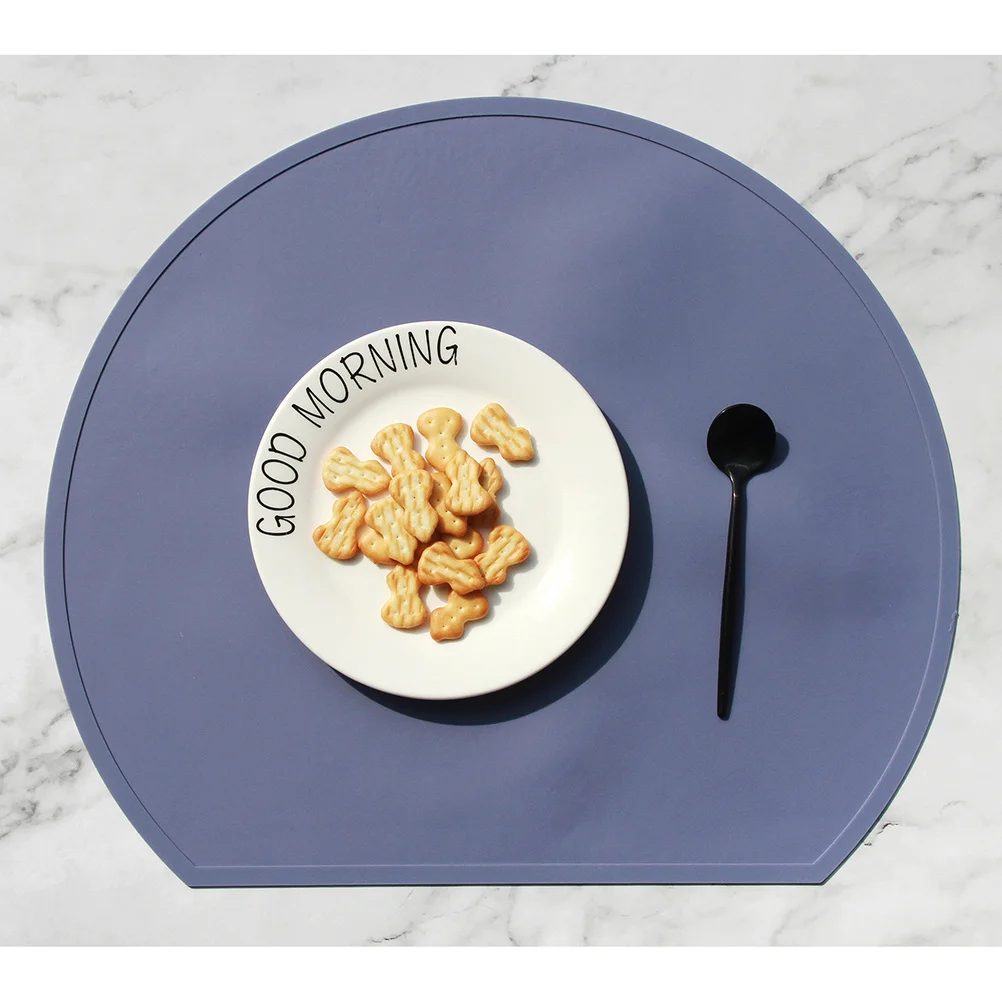 

1Pcs High Temperature Resistant Silicone Placemat Anti Slip Tableware Mat Simple Design Home Party Table Placemat Kitchen Pink
