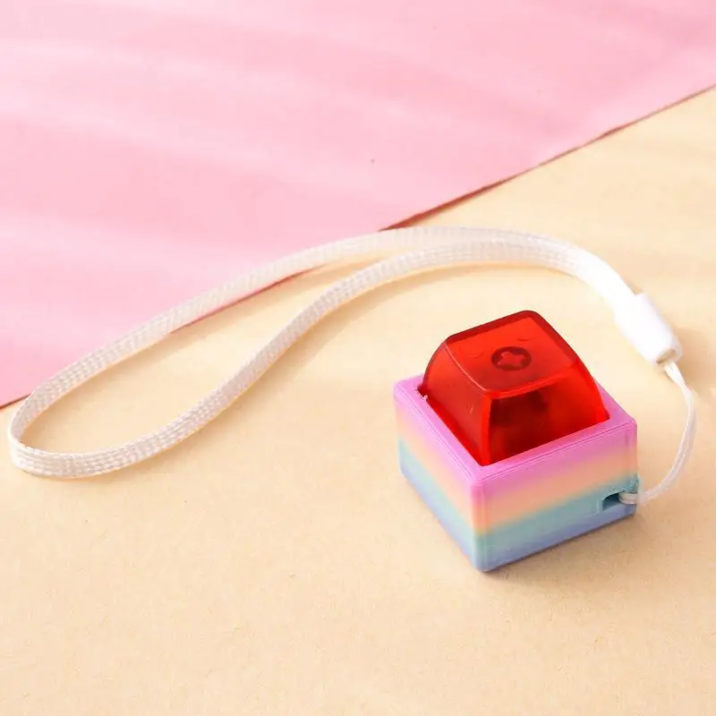 Lebendige Farben, Tastatur-Tasten als Fidget-Spielzeug, angenehmes taktiles Feedback, tragbares Schlüsselband zur Stressbewältigung, ideal für Büro, Schule und den täglichen Gebrauch. – Detail 28