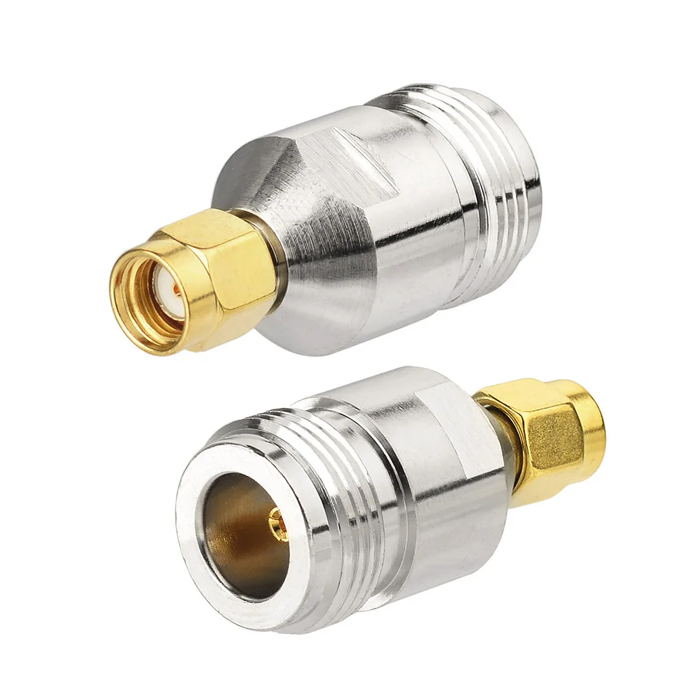 Superbat 5 pces SMA-N adaptador RP-SMA macho (pino fêmea) para n fêmea em linha reta rf conector coaxial