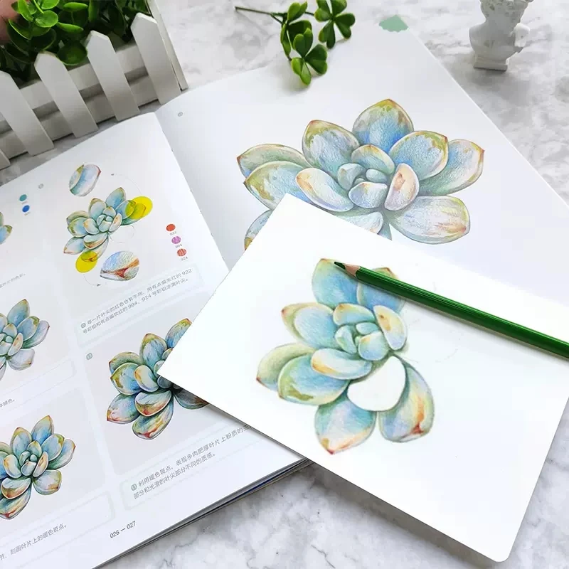 Color Pencil Drawing Tutorial Book Color Pencil Copying Album Illustration Painting Steps Sketching Art Book