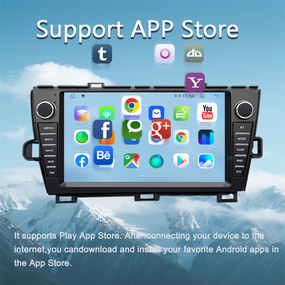 9 بوصة أندرويد 13 لتويوتا بريوس XW30 Autoradio راديو السيارة مشغل ستيريو مع BT الوسائط المتعددة اللاسلكية Carplay GPS