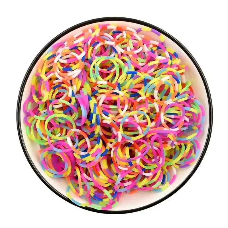 600 Pcs DIY Toys Rubber Loom Bands Set Kid Bracelet Silicone Rubber Bands Elastic Rainbow Weave Loom Bands Toy Children Goods