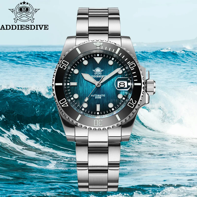 

ADDIESDIVE New Diver Watch High Quality Sapphire Glass 41mm Ceramic Bezel Mechanical Watches Luminous Waterproof AD2078 Watch