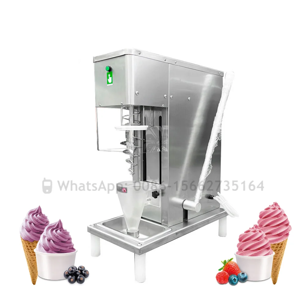 110V 220V Stainless Steel Swirl Drill Yogurt Real Fruits Ice Cream Blender Mixer Frozen Fruit Swirl Drill Ice Cream Machine