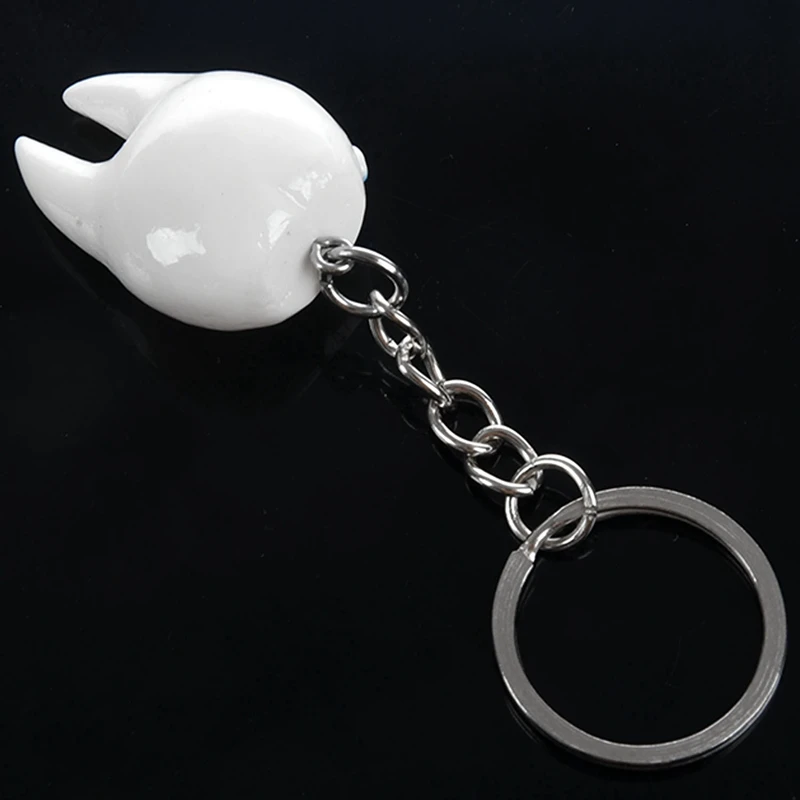 AT41 60 Pcs Keychain Key Ring Hang Tooth Shape Cute  Gift
