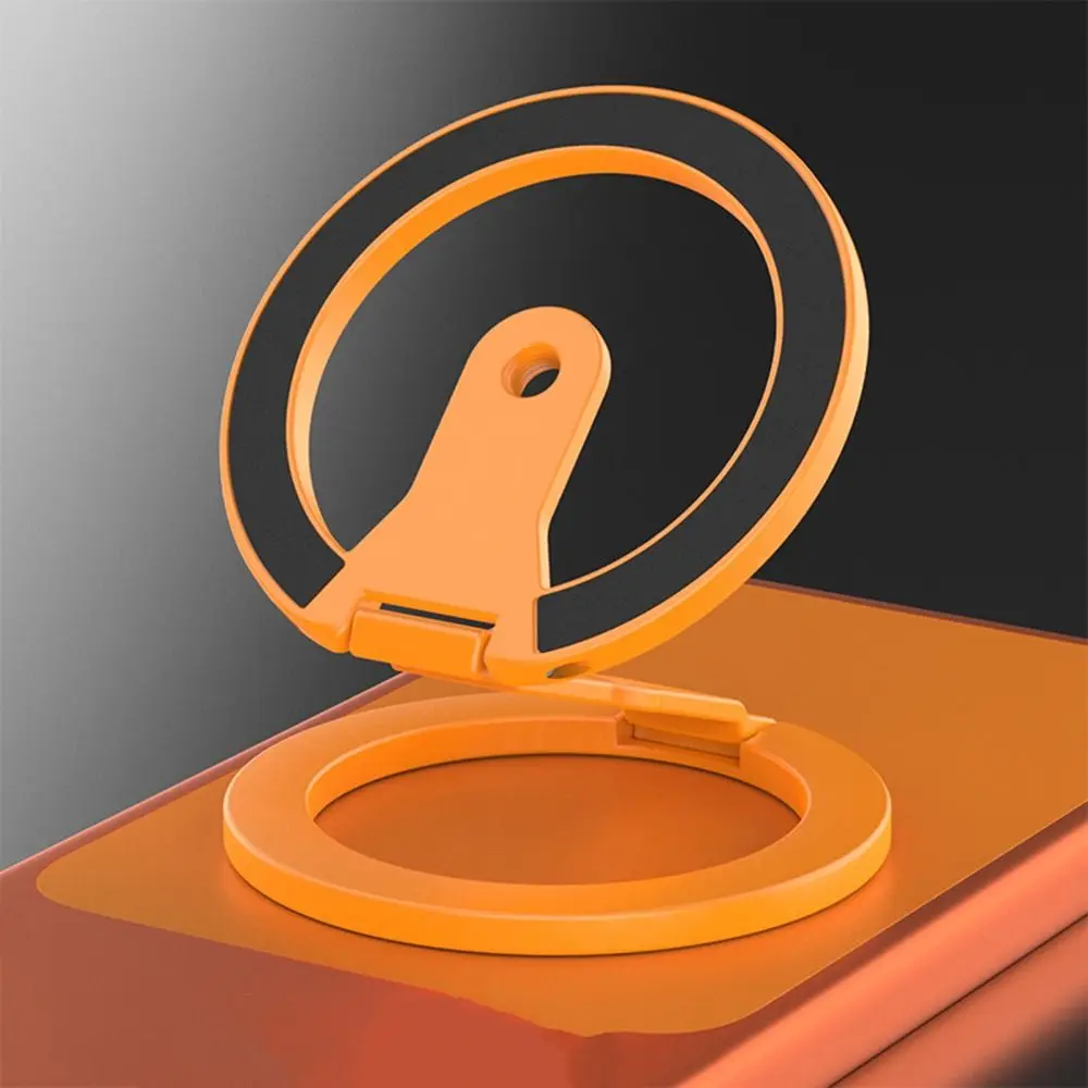 Double Sided Magnetic Phone Ring Holder With 1/4 Screw Hole Zinc Alloy Folding Cellphones Stand Universal Photography Bracket