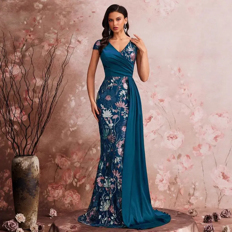 Ele كبير الحجم مساء الدكتور مع حبة الربط V-Ne طويل Sve للعشاء الاسمية الزفاف الكرة أمي الدكتور البوليستر