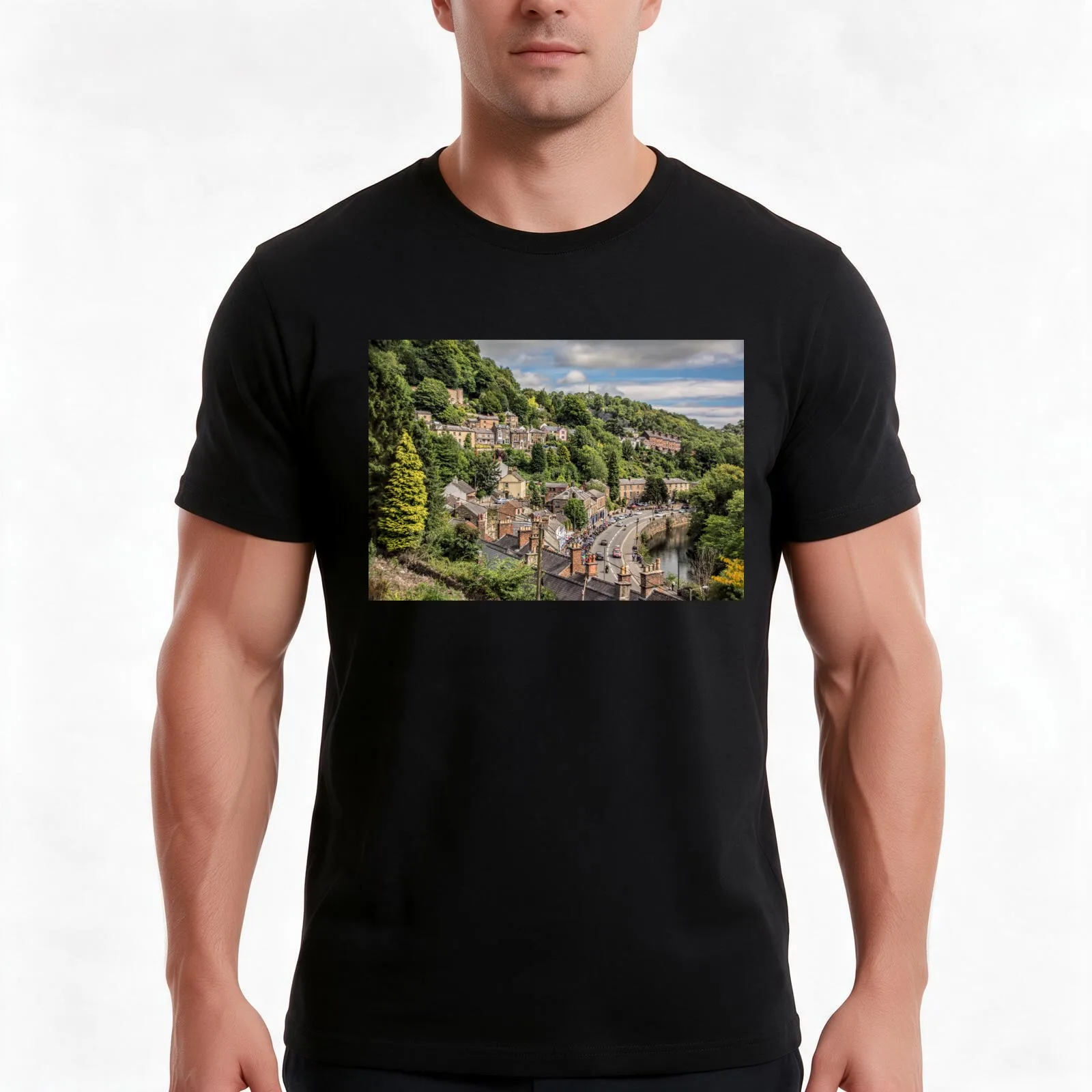#216 Matlock Bath in the Peak District National Park. T-Shirt Summer Casual Cotton Tee Oversized Streetwear Tops 100% Cotton