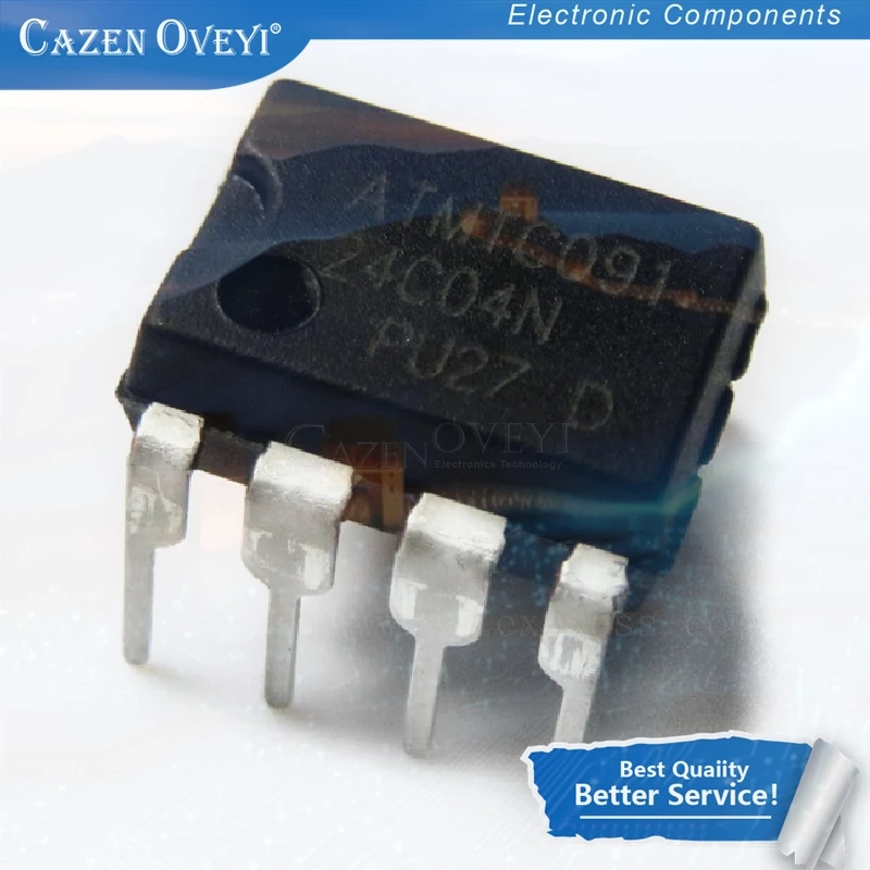 10pcs/lot AT24C04N AT24C04 DIP8 24C04 DIP In Stock