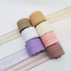 10Meters/Roll 45mm Non-Stretchy Lace Ribbon DIY Handmade Crafts Tape Christmas Halloween Wedding Birthday Party Gift Wrapping