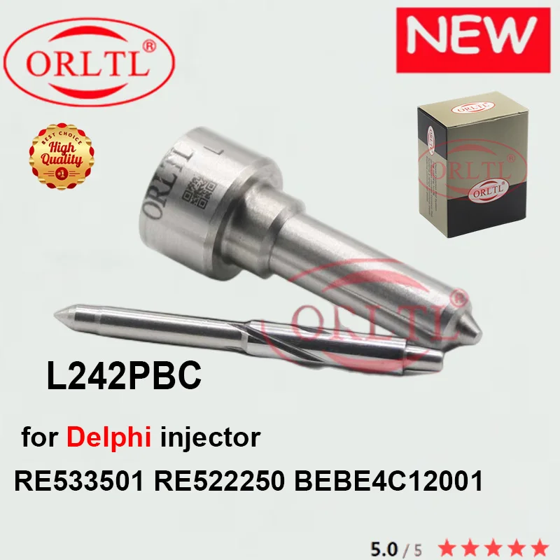 

ORLTL NEW L242PBC Diesel Injector Nozzle L242PBD L 242 PBC For Delphi Euro 3/4 RE533501 RE522250 BEBE4C12001