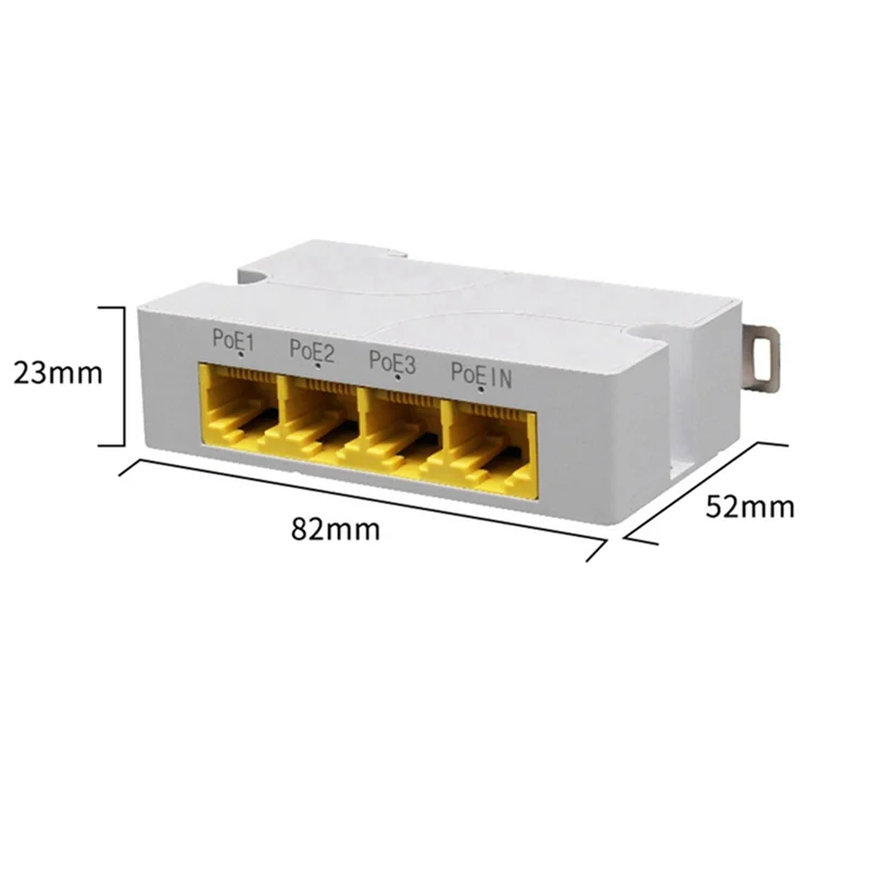 New--4Pcs 3 Port POE Extender IEEE802.3Af 10/100/1000Mbps 1 To 3 Network Switch Repeater For Poe Switch NVR IP Camera AP Replace