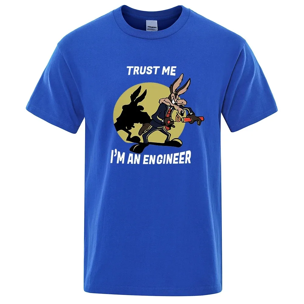 Maglietta da uomo estiva Trust Me Im An Engineer Cotton T-Shirt Vintage girocollo Engineering Tees Casual oversize abbigliamento donna