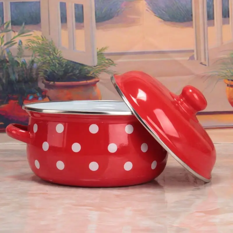 

Эмалированная кастрюля для супа, детская кастрюля, бытовая кухонная посуда, кастрюля для приготовления тушения молока, хлопьев