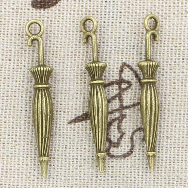 12 sztuk Charms parasol 35x5mm Antique Making wisiorek fit, w stylu Vintage tybetański brąz srebrny kolor, ręcznie robiona biżuteria DIY
