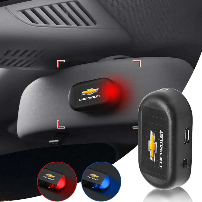 1x carro mini led movido a energia solar luz de segurança lâmpada cuidado acessórios automóveis para chevrolet cruze malibu lova rv vela equinox aveo