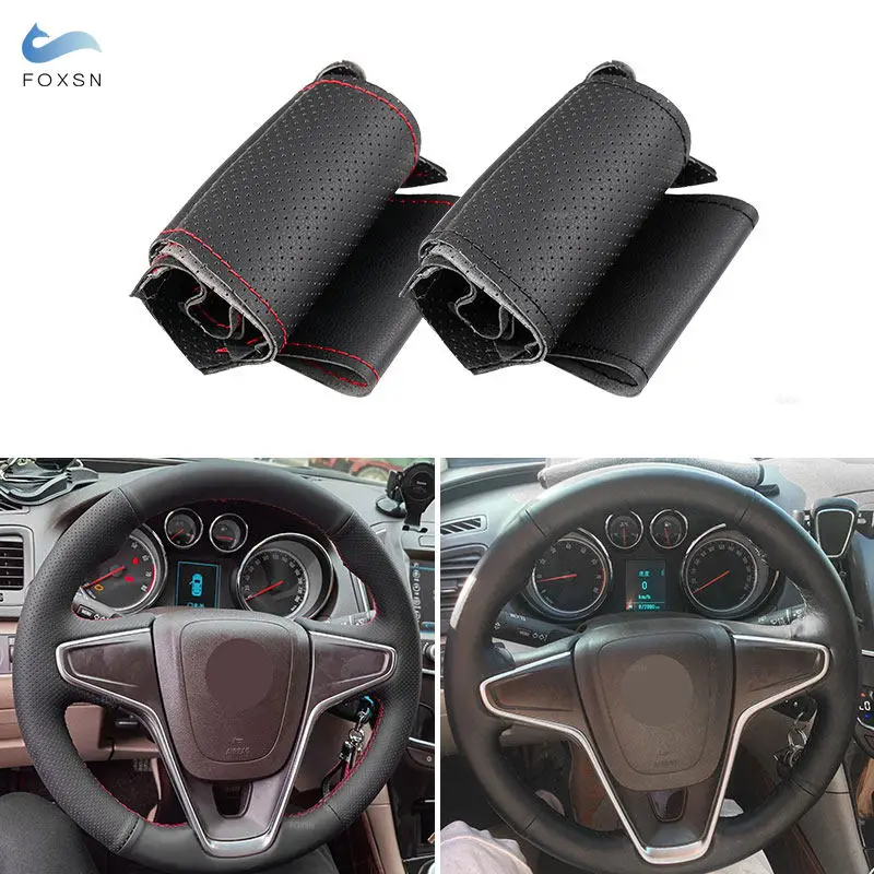 Hand-sew Microfiber Leather Car Steering Wheel Cover For Vauxhall Opel Insignia (CT) A 2013 - 2017 For Buick Regal GS 2014 -2017