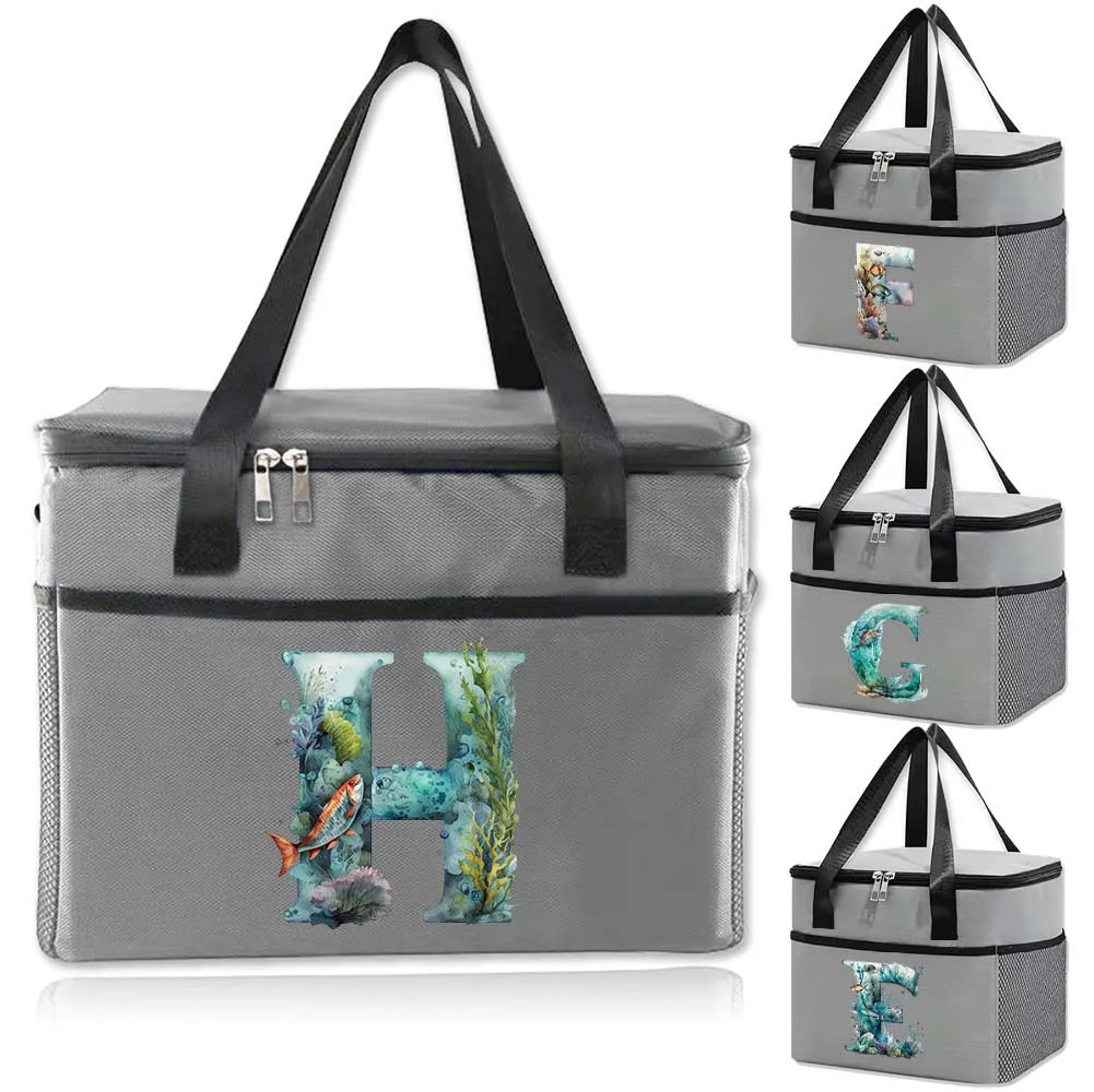 Food Storage Boxes New Models Lunch Bag Cooler Bags Waterproof Box Fashion Hygiene-Friendly Organizer Boxes Fish Letter Series