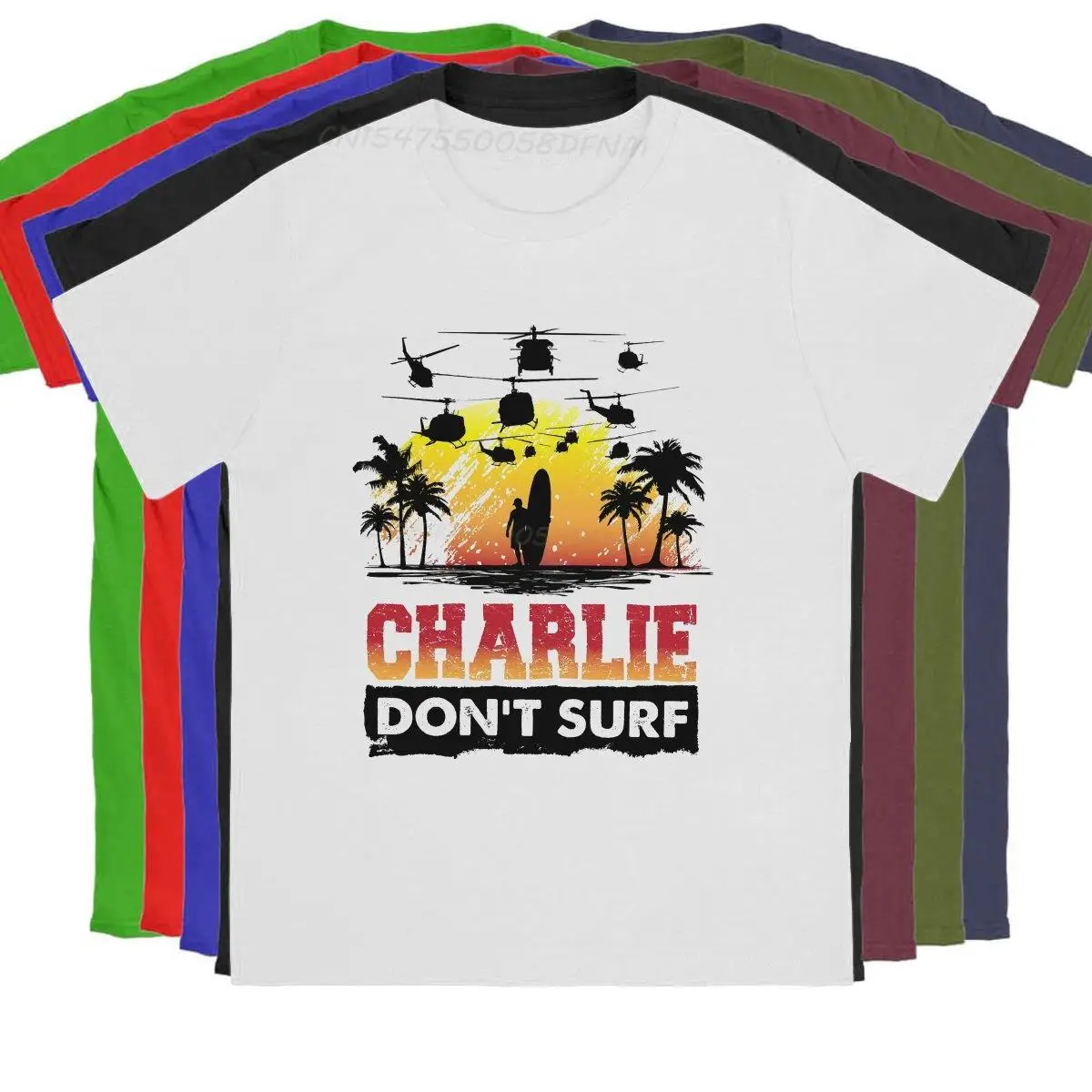 New Don't Surf Men T-shirts Apocalypse Now Crazy Tees Men T Shirts Camisas T-Shirts Pure Cotton Oversized Kawaii Clothes