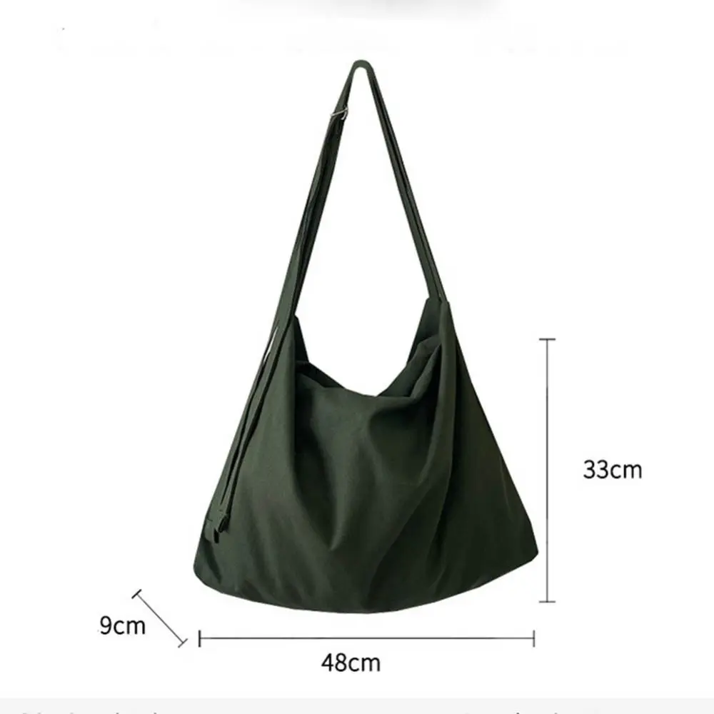 Canvas Tote Bag Underarm Women's Bag Solid Color Large Capacity Canvas Bag INS Reusable Shopping bag Student