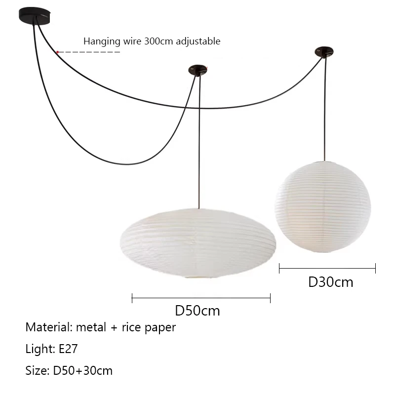 Wabi Sabi Rijstpapier Hanglamp retro lantaarn hanglamp Woonkamer Eetkamer Slaapkamer Loft Restaurant Bar Huisdecoratie Hanglamp