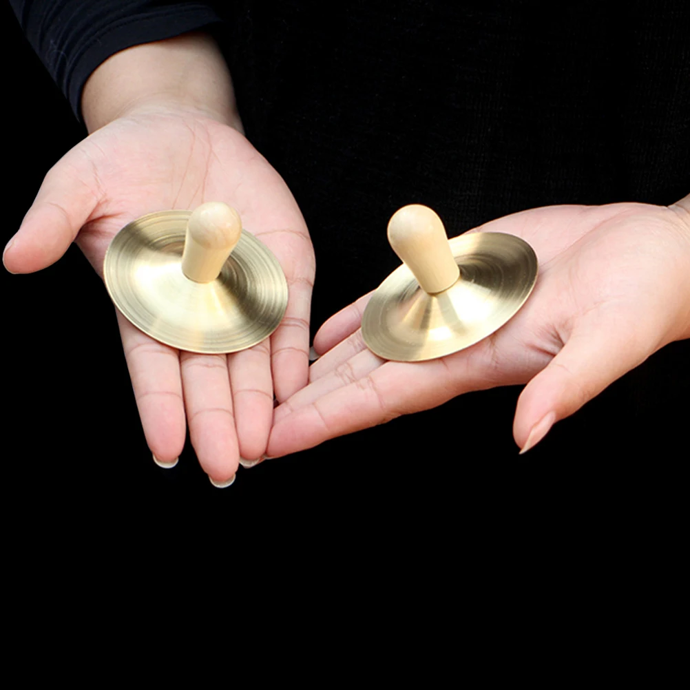 

Horn Ringing Kids Finger Cymbals Trumpet Hand Small Musical Instruments Wooden Chime Child