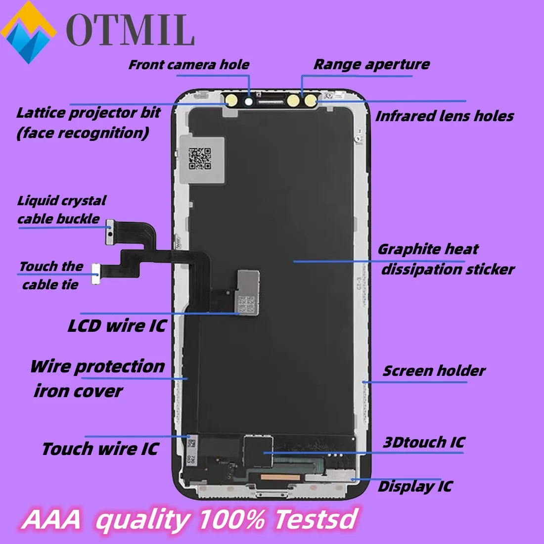 100 % AAA+++ Best Choice Incell LCD für iPhone XR Display mit 3D-Touch-Digitizer-Baugruppe, kein toter Pixel-Ersatz