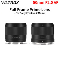 Viltrox AF 50mm F2.0 Full Frame Auto Focus Prime Lightweight Camera Lens For Sony E Nikon Z Mount FX30 A7C2 A7M4 ZV-E10 ZV-E1