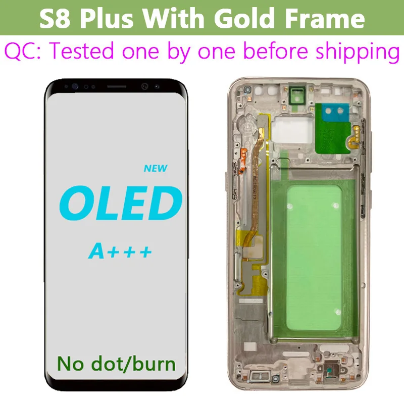 100% Wokring OLED S8+ LCD with frame for SAMSUNG Galaxy S8 Plus