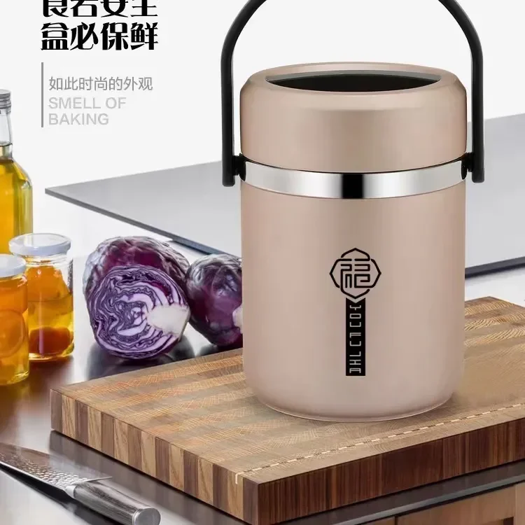 Vacuum Large Capacity Lunch Box Leakproof Stainless Steel Bento Box High Efficiency Keep Temperature Portable Food Container