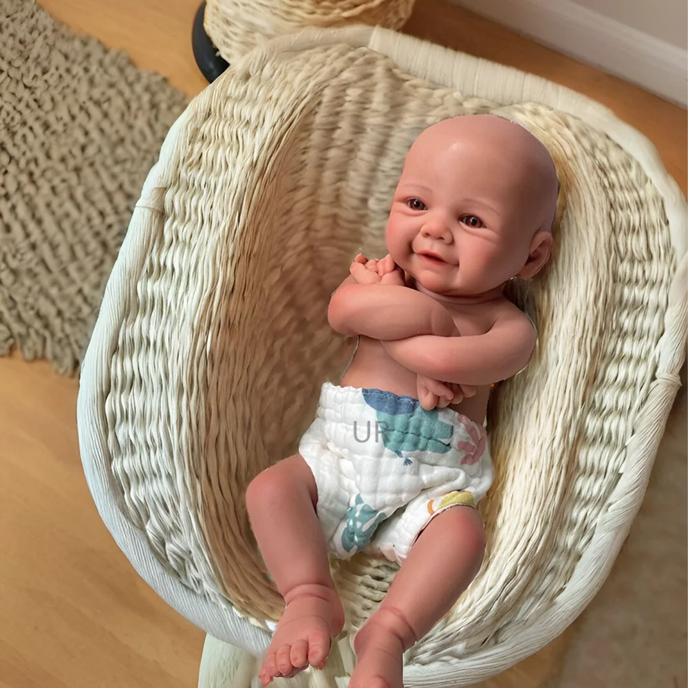 17 "miękkiego silikonu Reborn Baby ręcznie malowane noworodka dziewczyna prezent urodzinowy hiszpania lalka Renacido Bebe Muñeca artysta kolekcje