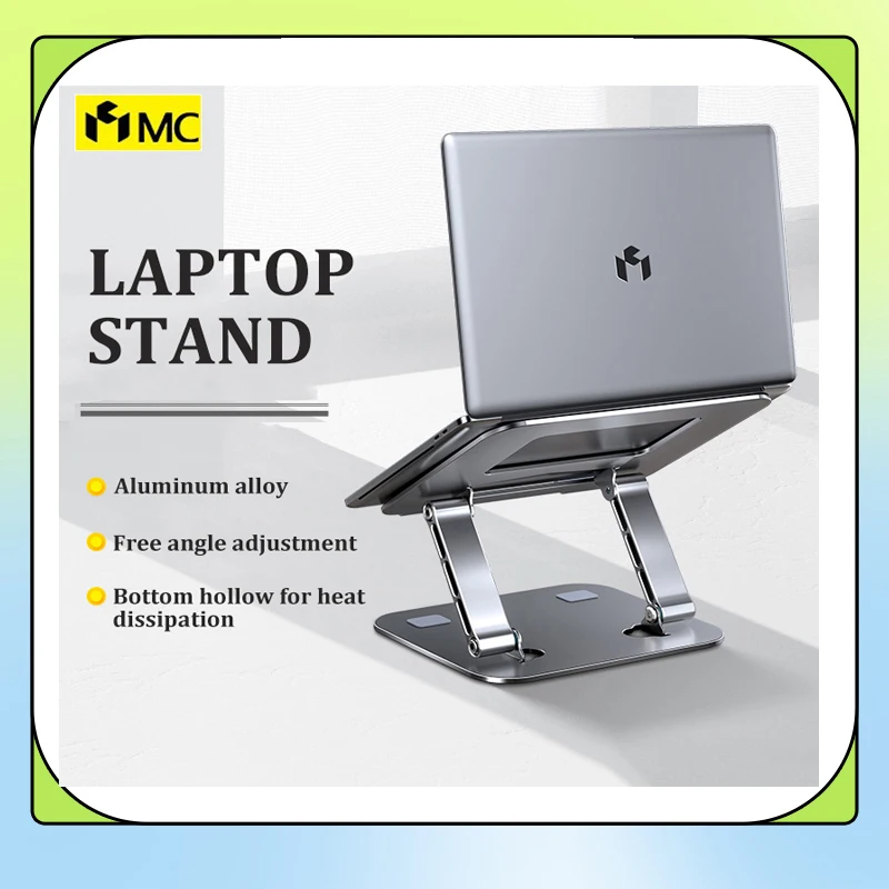 Aluminum Alloy Laptop Stand MC 515  For 11-17 Inches Laptop Double Vertical Adjustable Portable Fold Holder Cooling Bracket