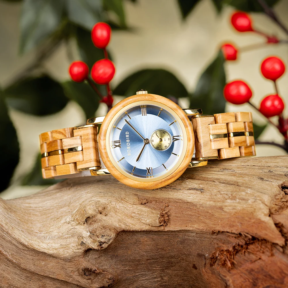 BOBO BIRD Wood Watch Women Quartz Wristwatch New Design Female Simple Fashion Watch Personalized Engraved Gift Box Reloj Mujer