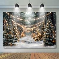 Winter Christmas Bokeh Forest Backdrops Kids Adult Photography Child Adult Photocall Decors Family Xmas Backgrounds